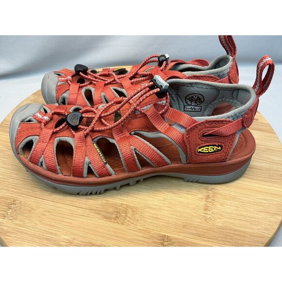 Keen Whisper Sandals Size 6.5 Orange Adjustable Fit Waterproof Sport Hiking - Picture 4 of 8